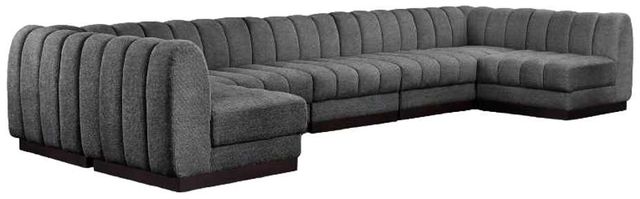 Meridian Furniture Quinn 7-Piece Gray Sectional-0