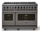 Viking® 7 Series 48" Damascus Gray Pro Style Dual Fuel Range-3