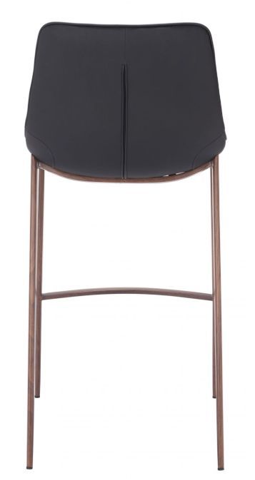 Zuo® Modern Magnus Black/Walnut Barstool-2