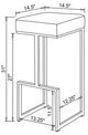 Coaster® Gervase Black/Chrome Square Bar Stool-2