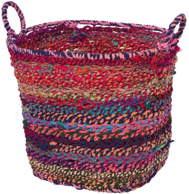 Deco Marche CosmoLiving by Cosmopolitan Blue/Green/Purple/Red Decorative and Functional Storage Basket with Handles-0