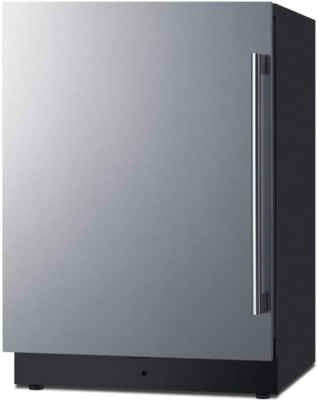 Summit 24" 3.2 Cu. Ft. Stainless Steel Under Counter Refrigerator Freezer-3