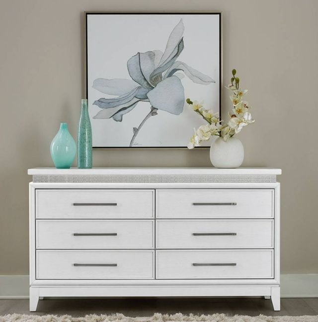 Liberty Furniture Reflections Pearl White Dresser-1