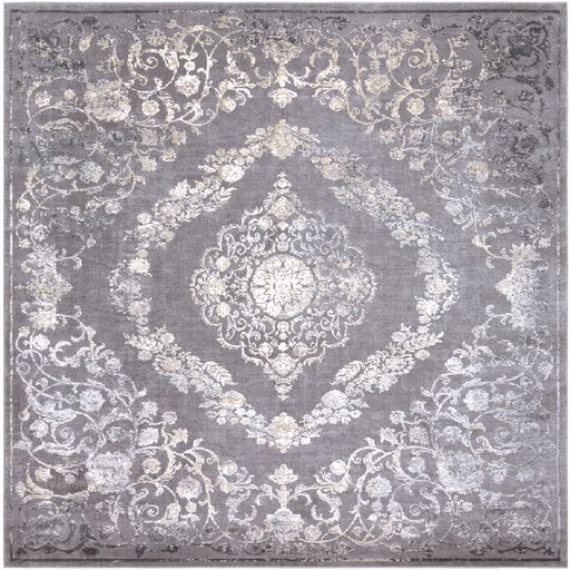 Surya Tibetan Charcoal 8' Square Rug-0