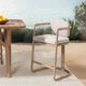 Classic Home Dawson Butterscotch Fabric/Wooden Outdoor Counter Stool-1