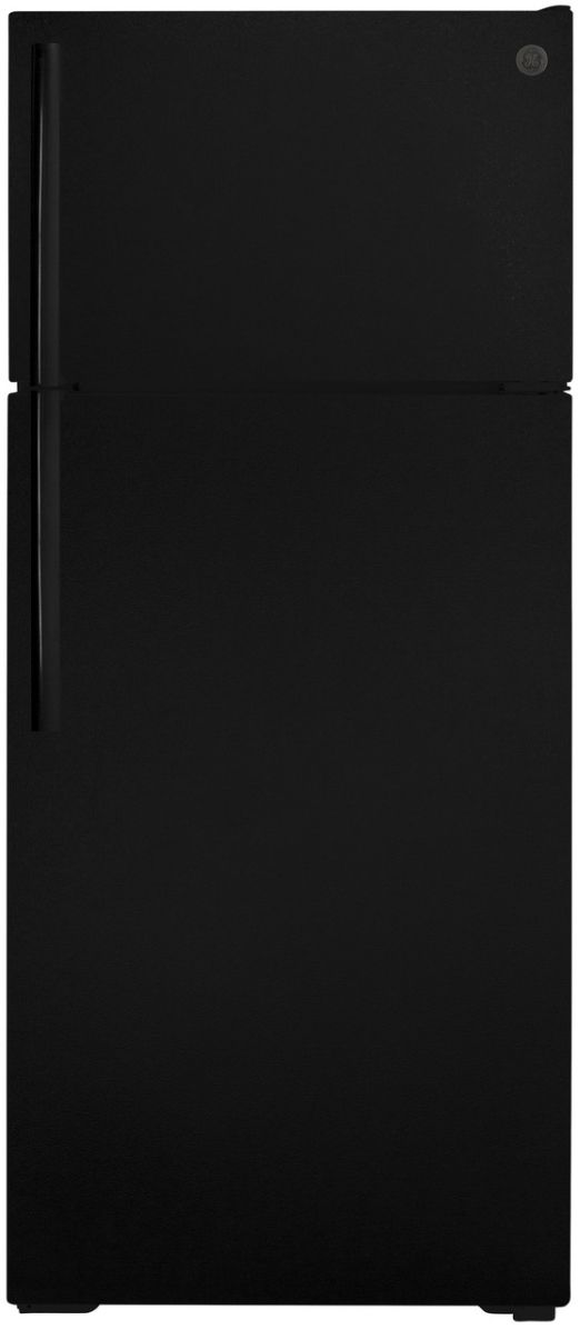 GE® 28" 17.5 Cu. Ft. ENERGY STAR® Black Top Freezer Refrigerator-0