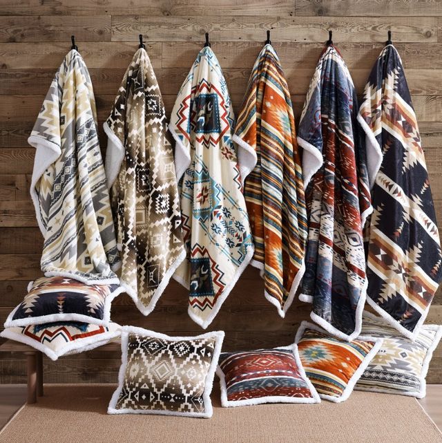 HiEnd Accents Del Sol Campfire Sherpa Pillow-1