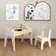 Northfield Living 3-Piece Natural/White Kids Table and Chair Set-1