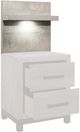 Mazin Furniture Zephyr Light Gray Nightstand Back Panel with LED Light-2