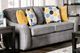 Furniture of America® Jarrow Light Gray Loveseat-0