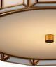Currey & Company Daze Antique Brass/White Flush Mount-3