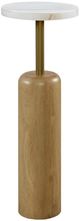 Bernards Tapestry Beige Spot Table with White Marble Top-0