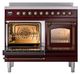 Ilve® Nostalgie II Noblesse 40'' Burgundy Pro Style Induction Range with Burnished Trim-3