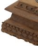 A & B Home Brown Antique Carved Pillar Candle Holder-4