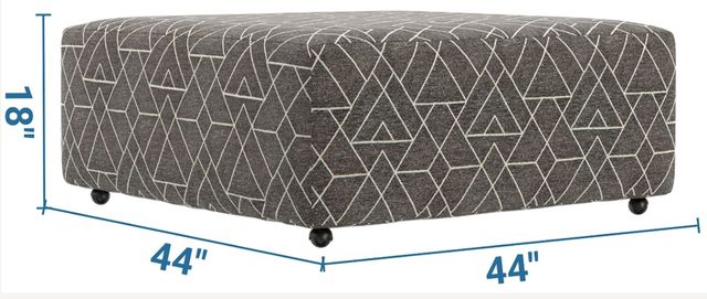 Catnapper Rendezvous Umber Castered Cocktail Ottoman-2