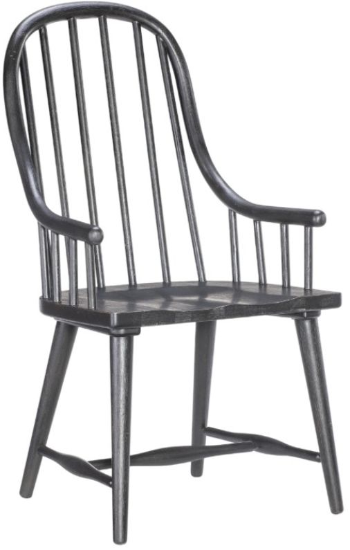 Legacy Classic Vintage Market Kettle Black Windsor Dining Arm Chair-0