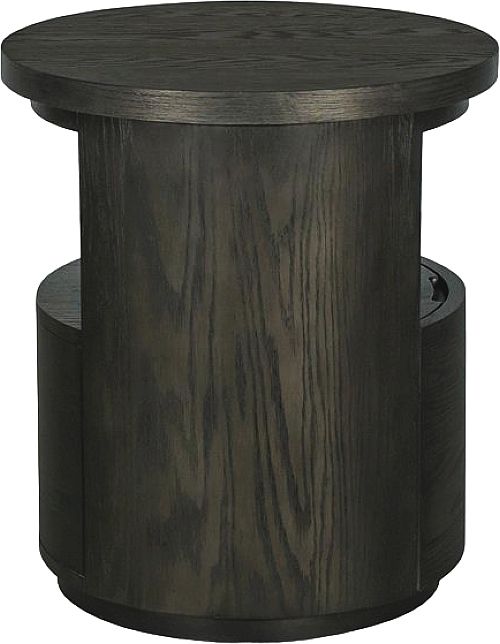 Magnussen Home® Bosley Coffee Bean Round End Table with Drawer-3