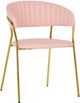 TOV Furniture Padma Set of 2 Blush Vegan Leather Chairs-1