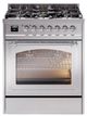 Ilve® Nostalgie II Noblesse 30" Stainless Steel Pro Style Dual Fuel Range with Chrome Trim-0