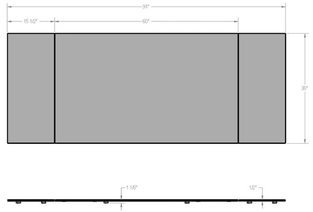 Amisco Customizable Amelia 91" Rectangular Dining Table-3
