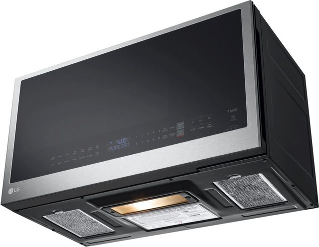 LG 30" 2.1 Cu. Ft. Fingerprint Resistant Stainless Steel Over the Range Microwave-3