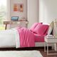 Olliix by Intelligent Design Pink Full Cotton Blend Jersey Knit All Season Sheet Set-2