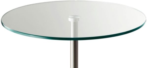 Adesso® Blythe Glass Top End Table with Black Marble Base-1