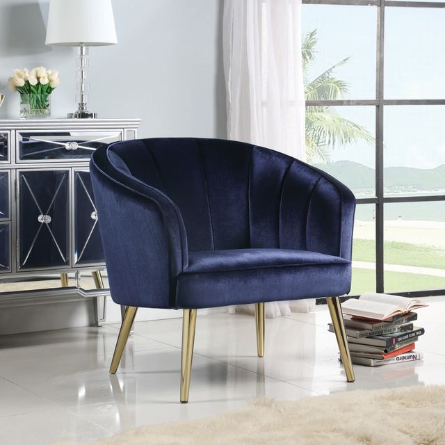 Coaster® Blue Upholstered Accent Chair-3