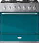 AGA™ Mercury 36" Stainless Steel Pro Style Dual Fuel Range with Salcombe Blue Door-0