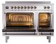 Ilve® Nostalgie II Noblesse 48'' Stainless Steel Pro Style Induction Range with Burnished Trim-2