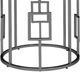 Elements International Ester Black End Table with Chrome Base-3