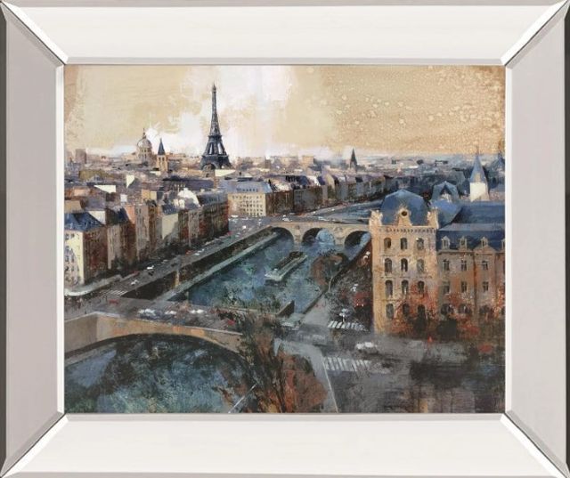 Classy Art Ciel De Paris by Bofarull, M. Mirrored Frame Wall Art-0