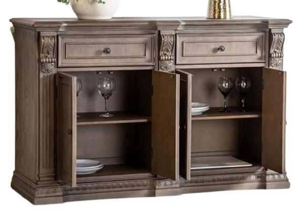 Furniture of America® Seven Oaks Weathered Oak Sideboard-2