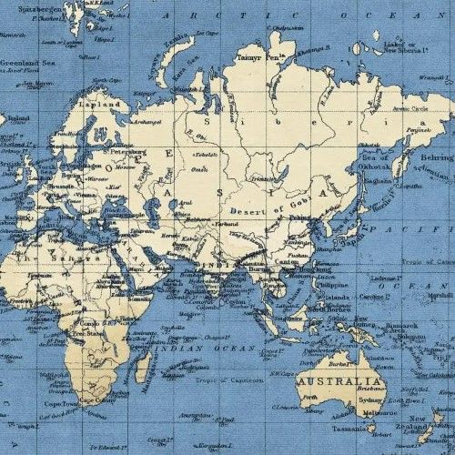 Classy Art World Map by Elizabeth Medley Wall Art-1