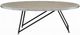 ACME Furniture Allis Weathered Gray Oak Coffee Table with Black Metal Base-3