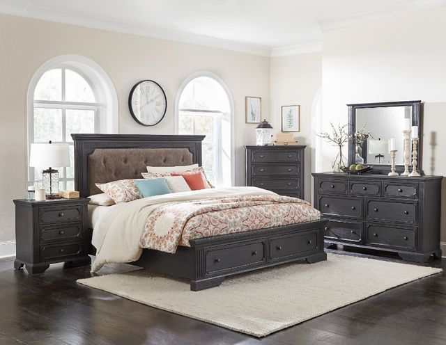 Homelegance® Bolingbrook Brown/Charcoal Queen Platform Storage Bed-1