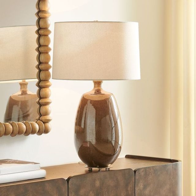 Uttermost® Vinson Glossy Brown Table Lamp-2