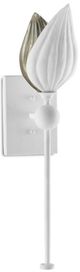 Currey & Company Peace Lily Gesso White/Silver Leaf Wall Sconce-1