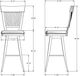 Amisco Customizable Annabelle Upholstered Swivel Bar Stool-1