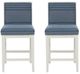 Linon Ramsey 2-Piece Blue Stripe/White Counter Stool-3