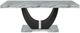 New Classic® Home Furnishings Lyra Gray Dining Table with Black Pedestal Base-2