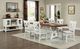 Furniture of America® Auletta Distressed White Dining Table with Dark Oak Top -1