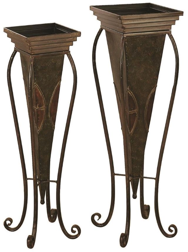 Deco Marche 2-Piece Brown Planter Set-0