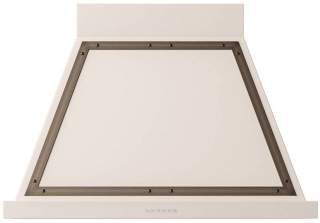 Ilve® Nostalgie II Noblesse 36" Antique White Wall Mounted Range Hood with Burnished Trim-0