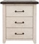 Jofran Inc. Madison County Vintage White Power Nightstand-2