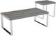 Mazin Furniture Silas Matte Gray End Table with Chrome Base -2