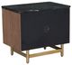 Fairfield® Dimitri Kafe Nightstand with Galaxy Black Marble Top-4