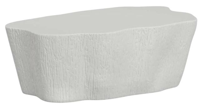Sunset West Bone White Glass Fiber Reinforced Concrete Tree Trunk Outdoor Coffee Table-0