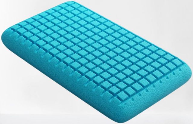 Grand oreiller dormeur latéral en mousse mémoire à profil moyen de Blu Sleep Air-1