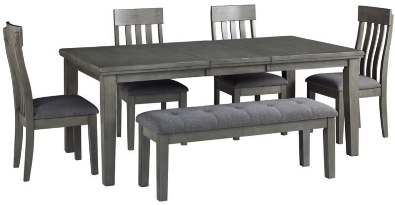 Signature Design by Ashley® Hallanden Gray 6-Piece Dining Set